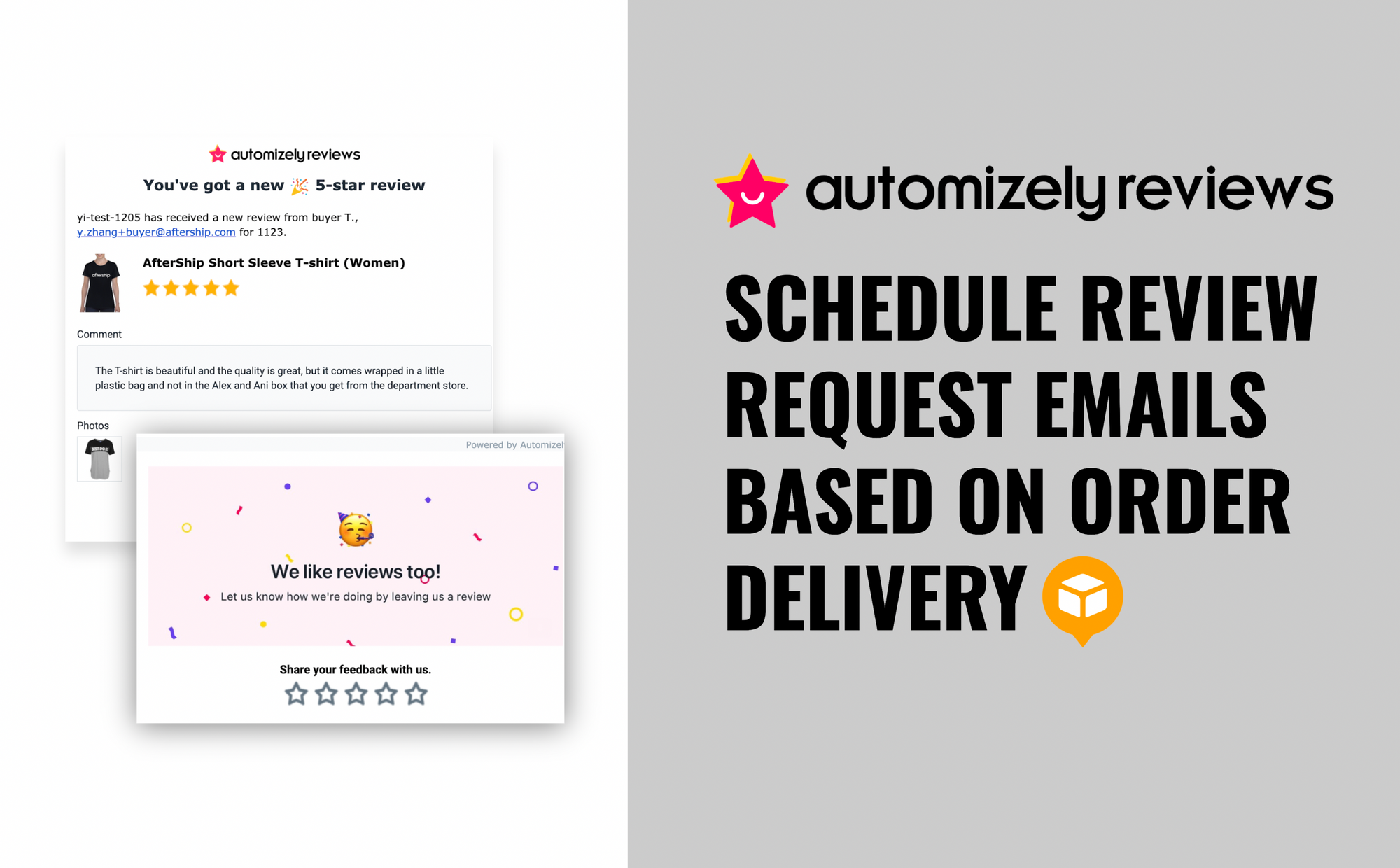 Push Review request emails automatically after delivering orders successfully