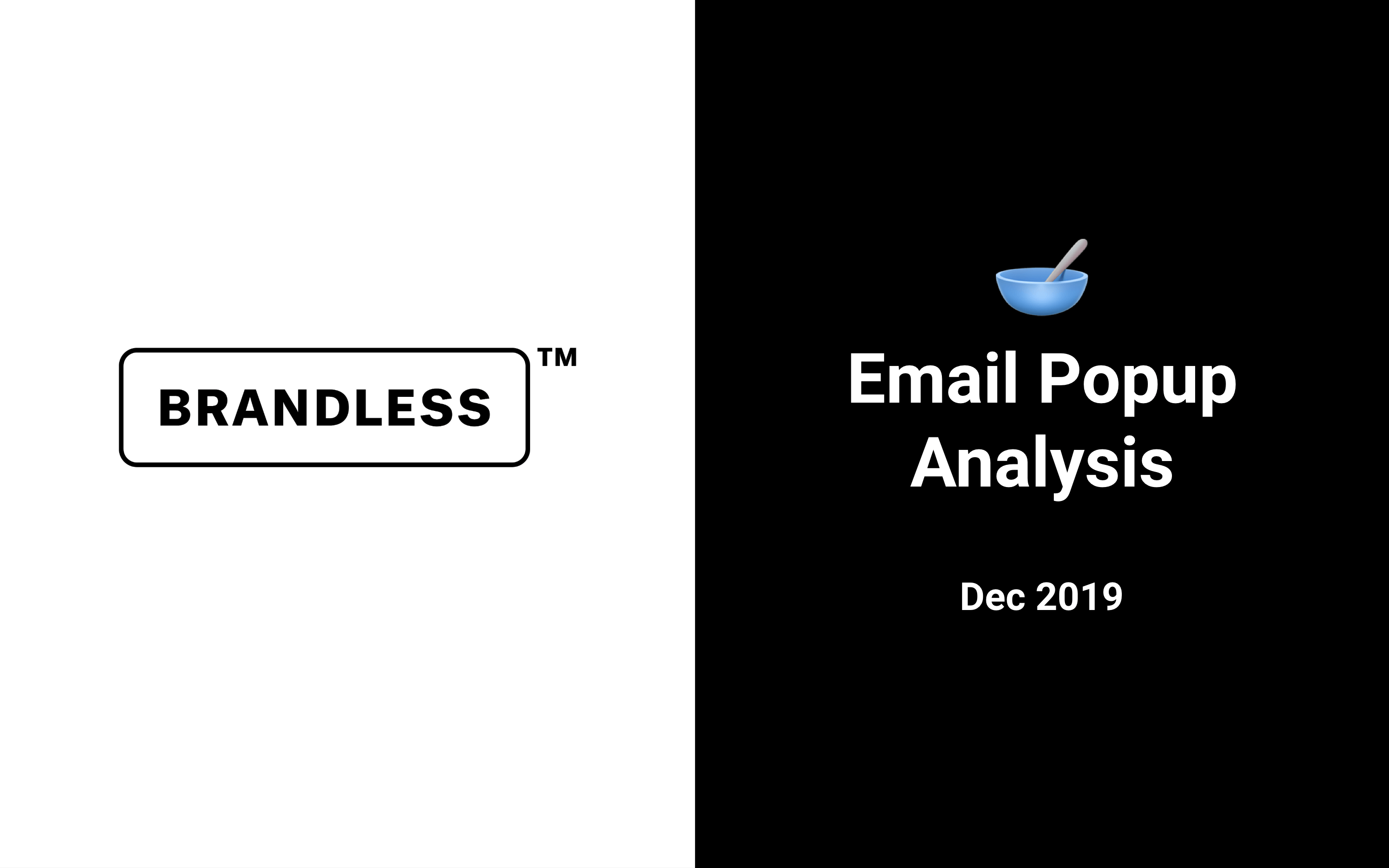 Brandless: Sign-up popup and sales stickers to drive sales